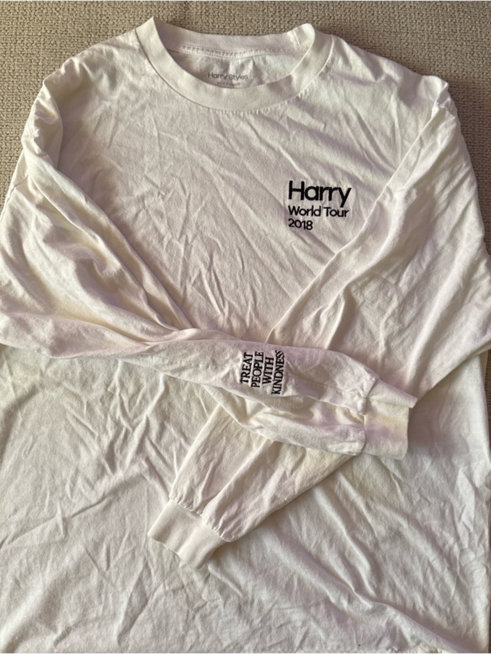 Harry Styles World Tour 2018 Long Sleeve Tee - White